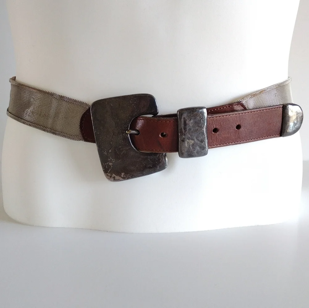 Jenny And The Boys Industrial Mesh Leather Belt